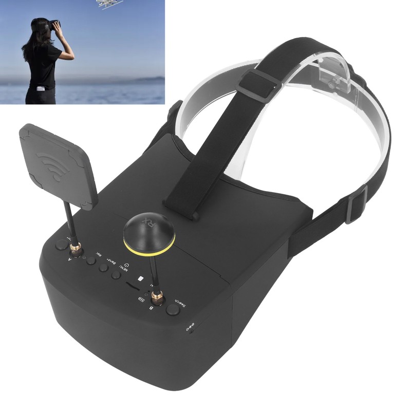 EV800D FPV Goggles with DVR 40CH 5 Inch 800x480 Resolution