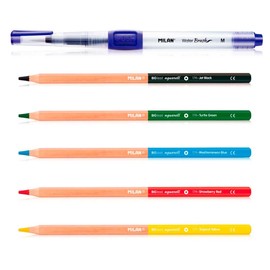 MILAN BWM10401 – Set with Water Brush and 5 Watercolour Pencils