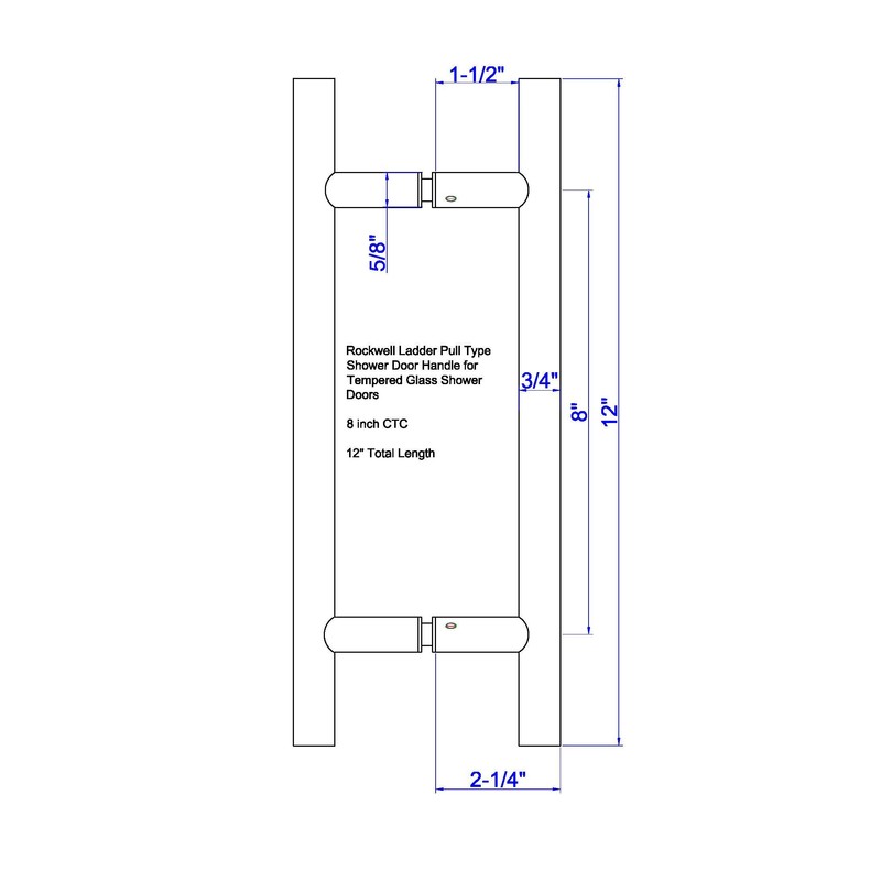 Rockwell Security 8 Inch Back to Back Ladder Pull in