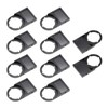 sourcing map 10pcs 22mm Diameter Black Plastic Push Button Switch