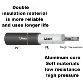 CYM-INSIST 16 Gauge- 82 ft Electric Fence Double Insulated Wire Underground, Electric Fence Double Insulated Underground Hard Cable,Aluminum Core Cable