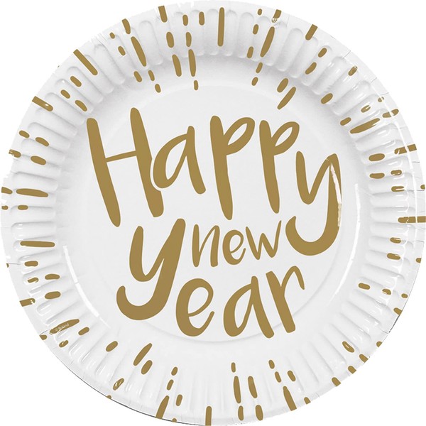 Boland 10 plates * Happy New Year * for New Year's Eve and New Year's Eve | 2021 2022 party paper plates party plates
