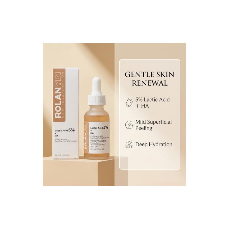 ROLANYIN Lactic Acid 5% + HA Exfoliator Serum