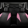 CAR PASS Pink Leather Seat Covers,Girly Quilting Pretty Cute Car