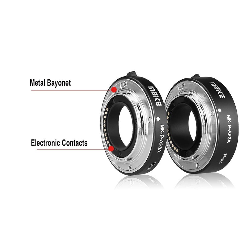 Meike MK-P-AF3A Metal Auto Focus Extension Tube for Olympus Panasonic