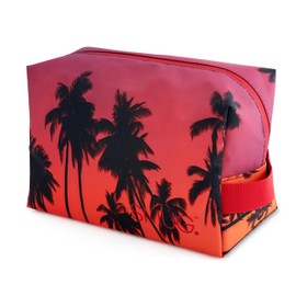 SMUG Wash Bag | Waterproof Travel Toiletry Bags for Travelling, Gym, Shower, Shaving, Toiletries, Cosmetics & Makeup Bag | Large Washbag for Men & Women | Stylish, Spacious & Easy to Clean | Sunset