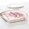 Napkin Holder for Table, 7"x7" Clear Acrylic Luncheon Napkin Holder