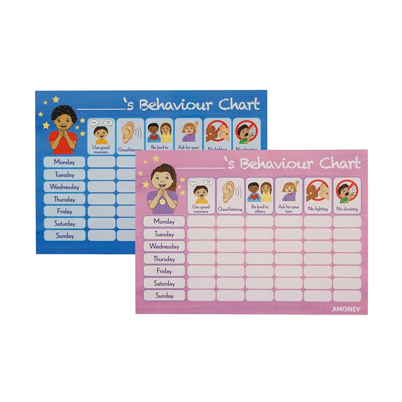 Amonev Behaviour Reward Charts for boys and girls Toddlers Twin