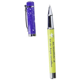 moses. libri_x Antoine de Saint-Exupéry Metal Rollerball Pen with Blue Refill, Printed with Quote by Antoine de Saint-Exupéry, in a Gift Box, 1 Piece (Pack of 1)