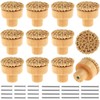 12Pcs Boho Rattan Dresser Knobs, Bohemia Woven Drawer Pulls Kit