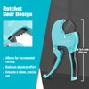 DURATECH Ratchet PVC Pipe Cutter, Cuts up to 1-5/8" PEX,