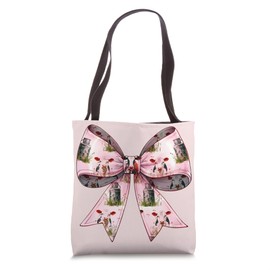 Coquette Bow Cow Farmer Milk Dairy Farmer Farming Pink Mom Tote Bag