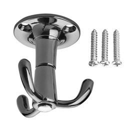 SOTECH Tromso 3-Way Swivel Hooks Black Chrome-Plated 53 x 50 mm Base Diameter 40 mm BA 25 mm Aluminium Clothes Hanger Swivel Pack of 5