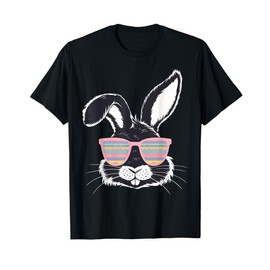Bunny Face With Sunglasses Easter Day Gift For Boys Men Kids T-Shirt