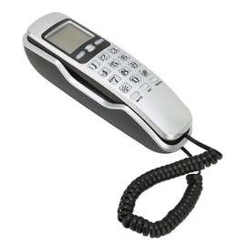 Retro Wall Phone with Handset Volume Control Landline Corded Telephone with LCD Display for Home,Hotel,Bathroom,Living Room,School and Office (Silver)