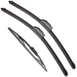 RAINTOK Windshield Wiper Blade Set Replacement for 2007-2017 Jeep Patriot Original Equipment Replacement Front Wiper Blades-21"/21"/10" (Set of 3) U/J Hook
