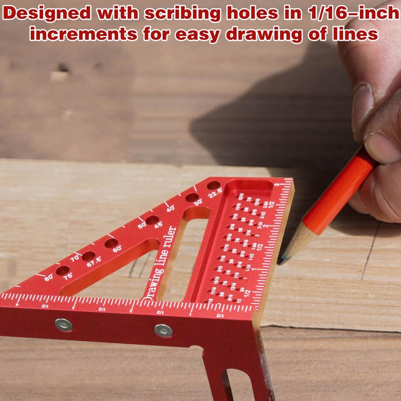 3D Multi Angle Measuring Ruler, Carpenter Square High Precision Square