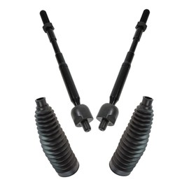 TRQ Front Steering Kit Steering Rack & Pinion Bellow Tie Rod Compatible with 2003-2008 Toyota Corolla