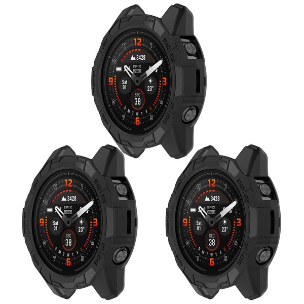 [3 Pack] TenCloud 7X Pro Solar Watch Cases Accessories Compatible