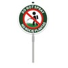 FKNSGR Do Not Spray Sign with 2.3 Foot Stake, Aluminum，Bilingual