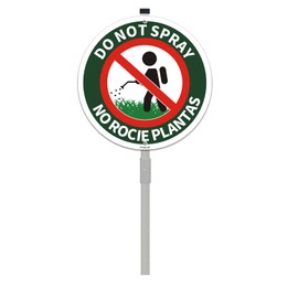 FKNSGR Do Not Spray Sign with 2.3 Foot Stake, Aluminum，Bilingual Plant Sign in English and Spanish, UV Protected, Fade Resistant