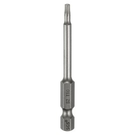 sourcing map T10 Torx Head Screwdriver Bit 1/4" Hex Shank 2.6" (65mm) Long Magnetic No Hole Tip Tamper Proof 6 Point Star Screw Driver Drill Bits S2 Steel Industrial Power Screwdrivers