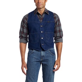 Wrangler Men's Unlined Vest, Denim, Small