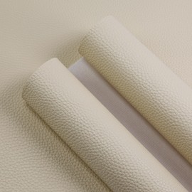 GoldWheel 1.6mm Marine Vinyl Fabric Heavy Duty Waterproof Synthetic Leather Sheets 54" Wide by 24" Anti-UV,Non-Peeling for Boat Auto Home Upholstery Crafts DIY Sewings Sofa Handbag, Beige