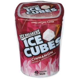 Ice Breakers Ice Cubes Sugar Free Gum, Cinnamon 40 count Pack of 4
