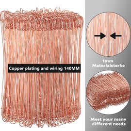 250 Pcs Rebar Reinforcing Mesh Loop Ties, 1mm x 140mm/5.5" Heavy Duty Steel Rebar Tie Wire, Double Loop Twist Reinforcing Bar Wire Ties for Concrete Garden Fences & Potato Bags