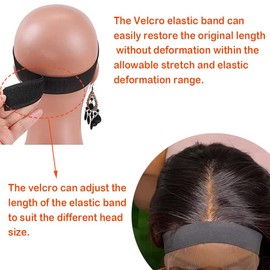 Miaubaa Kit de Peluca para Pelucas Delanteras de Encaje para Principiantes, 7 Piezas, Banda Elástica de Fusión de Encaje para Pelucas, Bufanda para Colocar Bordes con Gorros de Peluca, Maquinillas De