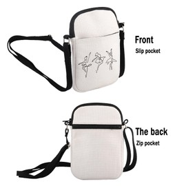 PYOUL Ballet Lover Gift Ballerina Design Crossbody Bag Ballet Dancer G-irl Travel Bag Dancing Lover Gift (Ballerina Design CB)