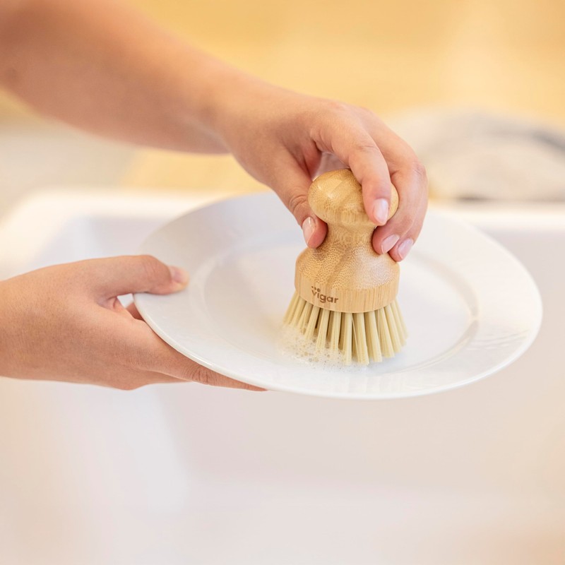 Vigar Vintage Bamboo Palm Brush Set