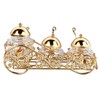 3 Piece Set European Style Gold Sugar Jar with Lid