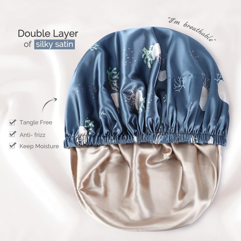 Hat Hut Silk Bonnet Satin Sleep Cap Adjustable Silk Hat