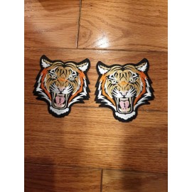 Unbranded (2)BENGAL FACE TIGERS IRON ON  PATCHES 3.5"x3" GORGEOUS