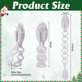 PURPLE STAR 1N 6 Pcs Christmas Garland Ties Wreath Holder- 8.5" Adhesive Silicone Christmas Garland Hangers- Stretchable Adhesive Straps Stocking Holder for Mantle Stairways Garland Decoration