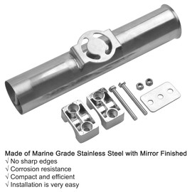 Rod Holder Adjustable Tube Stand Stainless Steel Fishing Rod Racks for Boats Yachts Kayak Fishing