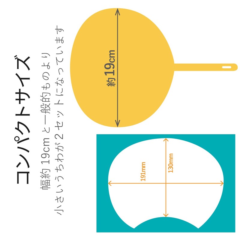 ELECOM 手作りうちわキットコンパクトサイズブラック EJP-UWMBK