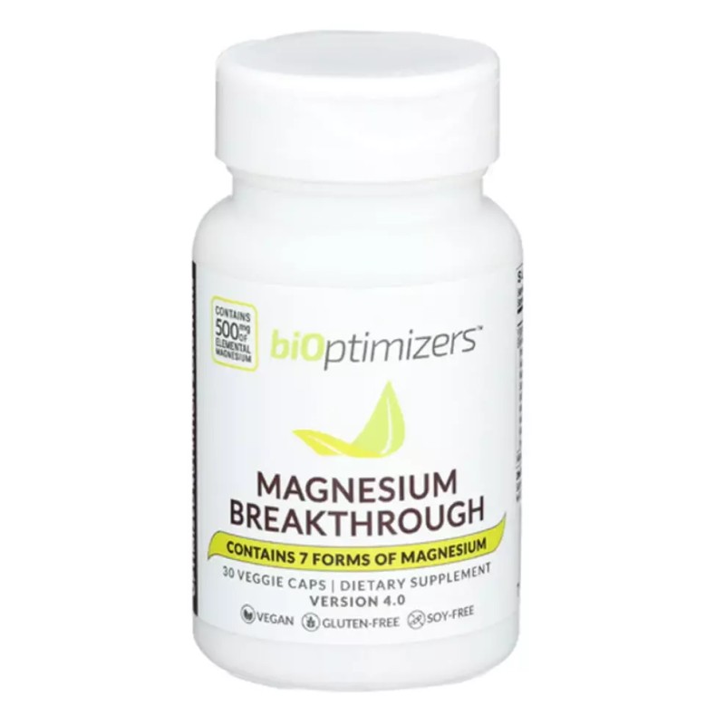 Bioptimizers Magnesium Breakthrough Supplement -Version 4.0 - 30 veggie capsules