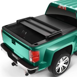 SCITOO Soft Tri-Fold Truck Tonneau Covers Compatible with 2016 2017 2018 2019 2020 2021 for Toyota Tacoma Truck Bed Cover Black (5ft)