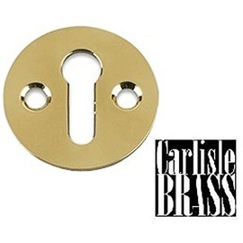 Carlisle Brass Victorian Keyhole Escutcheon Cover 32mm - Polished Brass