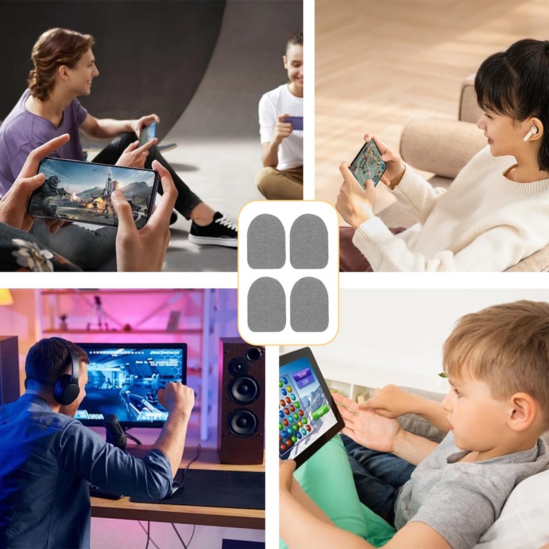 VitalBloom 20pcs Silver Fiber Finger Sack, Game Touch Screen Sticker
