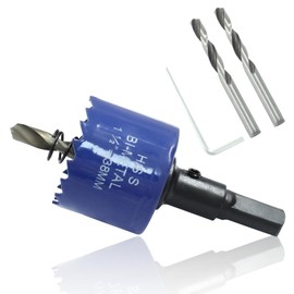 Luomorgo 38mm/1 1/2 inch Hole Saw Drill Bit, 1 1/4 inch Cutting Depth HSS Bi-Metal Hole Cutter for Wood Cornhole Boards Plastic Drywall & Metal Sheet