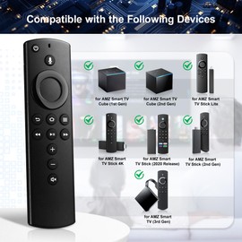 Replacement Voice Remote Control fit for Fire Smart TV Stick (2nd Gen&4K&Lite&2020 Release), TV Cube, and 3rd Gen AMZ Smart TVs, Not for Insignia-Toshiba-Pioneer Smart TVs