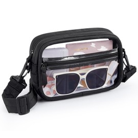 Missnine Clear Bag for Stadium Events Puffy Quilted Clear Purse for Women PVC Crossbody Bag Concert Shoulder Purse