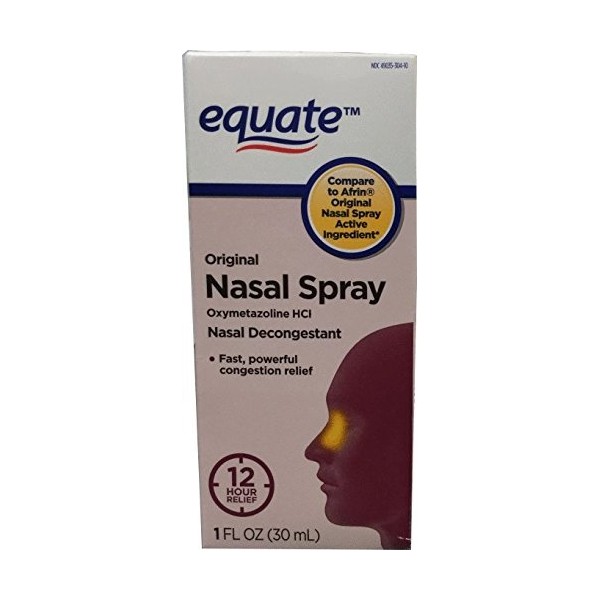 Equate Original Nasal Spray, Oxymetazoline Hydrochloride, 1oz, Compare to Afrin Original