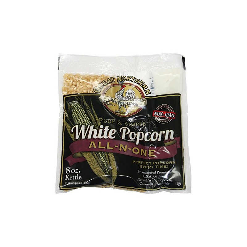 Great Northern Popcorn White Popcorn 8 oz 24 Pack