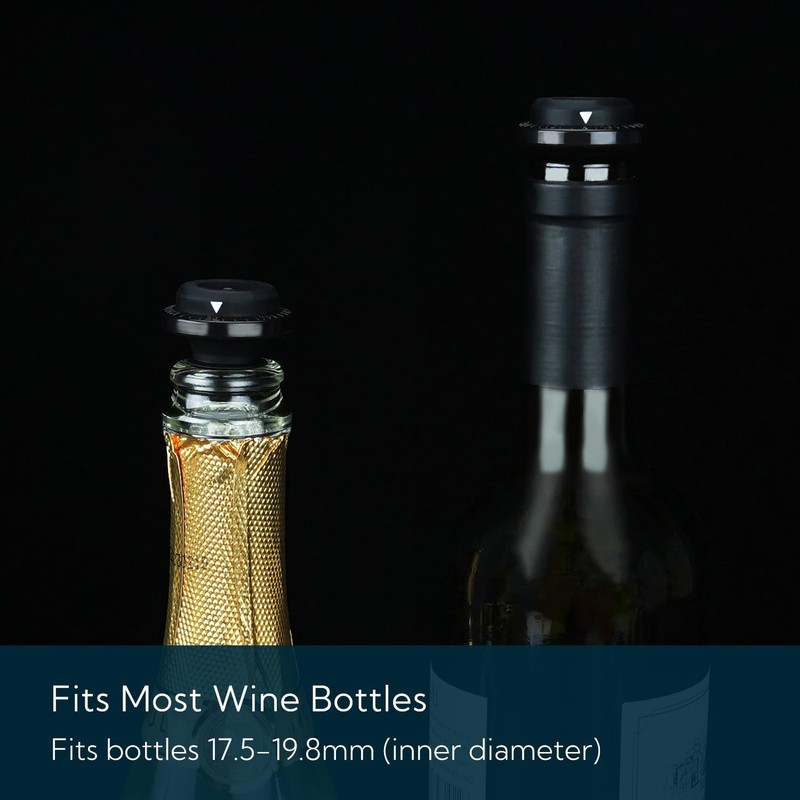 KITCHENDAO Wine Saver Vacuum Stoppers for Wine Bottles,Keep Wine Fresh