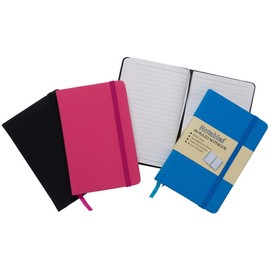 Tiger notables A6 lined ruled notebook with leather effect cover
